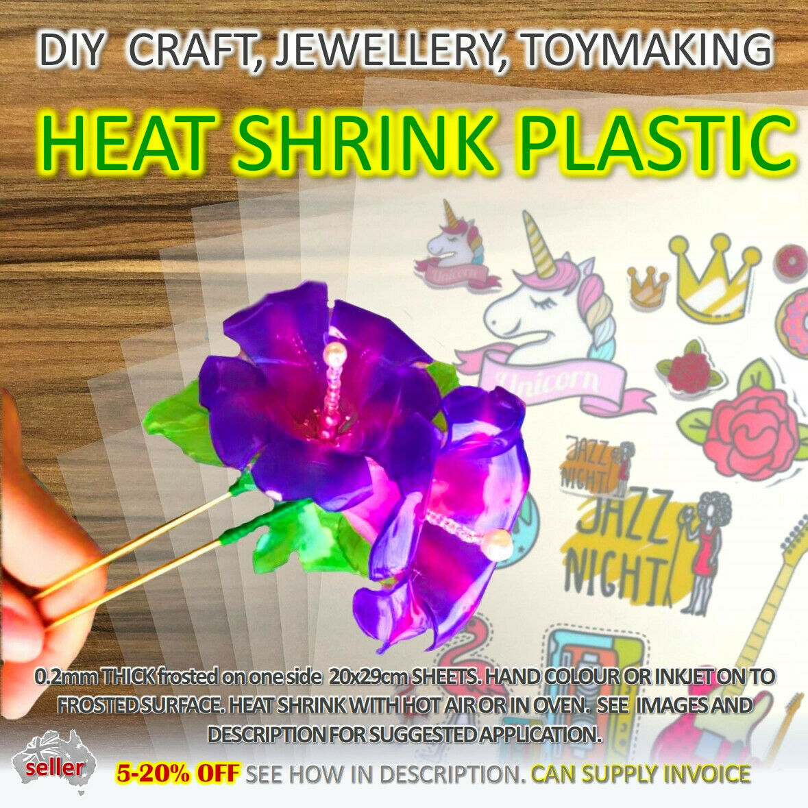 Craft Mix Shrink Plastic Sheets, Jewellery, 1 pack